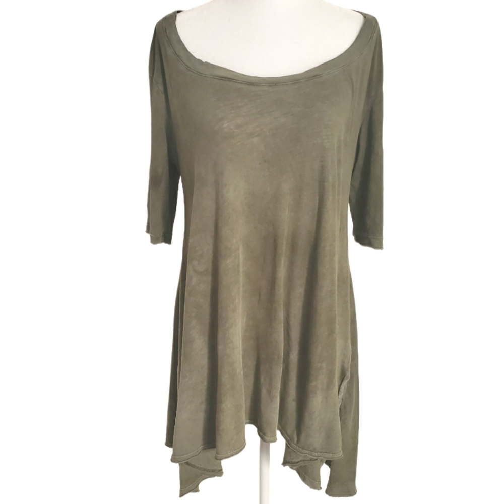 Free People Green Relaxed Tunic